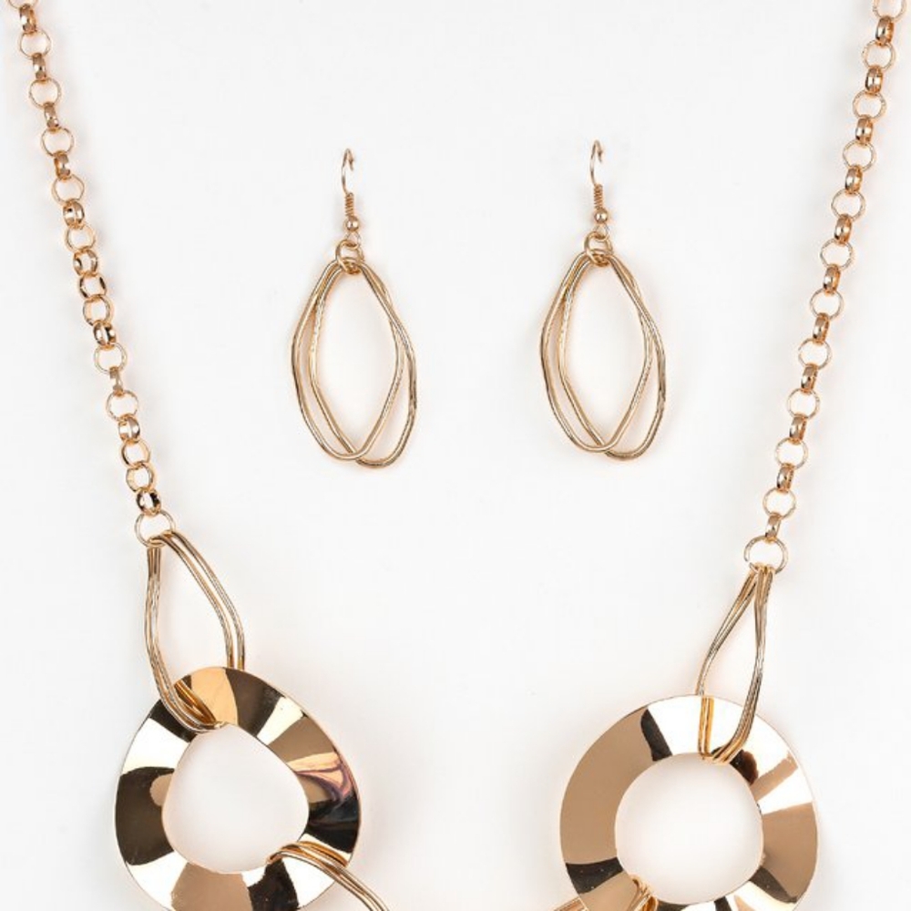 Modern Mechanics Gold Necklace